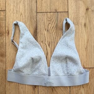 Skims cotton rib plunge bralette size L